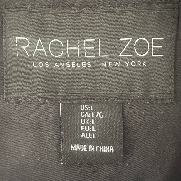 Rachel Zoe Black Double-Breasted Trench Coat, Women’s Large - Picture 10 of 10